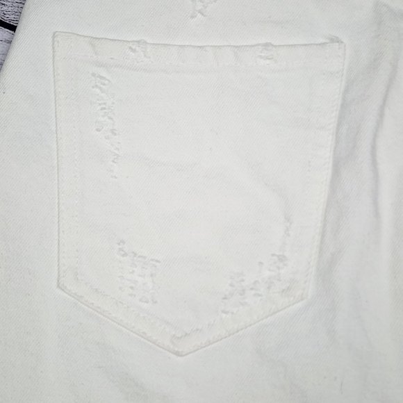 Zara Denim Skirt White Distressed, Size S - Picture 6 of 13